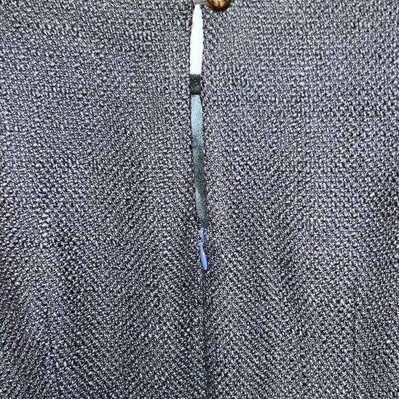 Milly of New York Navy Wool Textured Sheath Dress with Gold Chain Womens Sz 2 - Picture 4 of 6